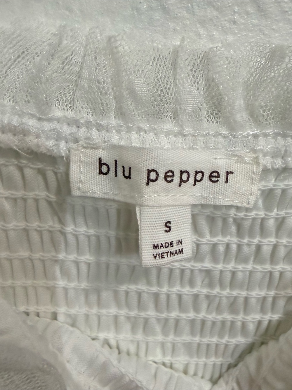 Blu Pepper White Swiss Dot Tulle Tiered Maxi Dress Sz S - Picture 6 of 11